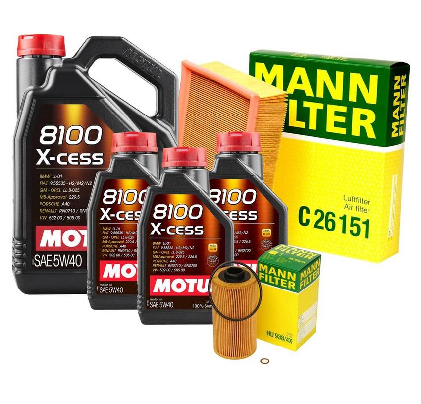 BMW Engine Oil Change Kit - Motul 13721736675 (5W40) (X-CESS 8100)